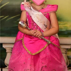 Disney Pink and Gold Princess Costume for Kids